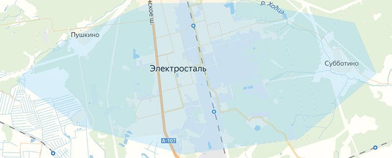 Пушкино электросталь карта